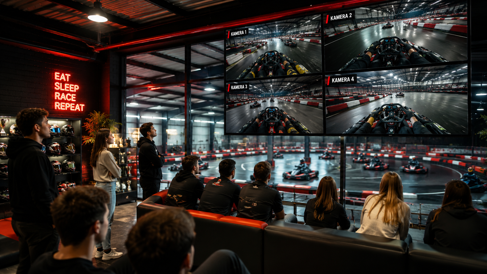 RacingVisionX élő onboard közvetítés gokartpályán