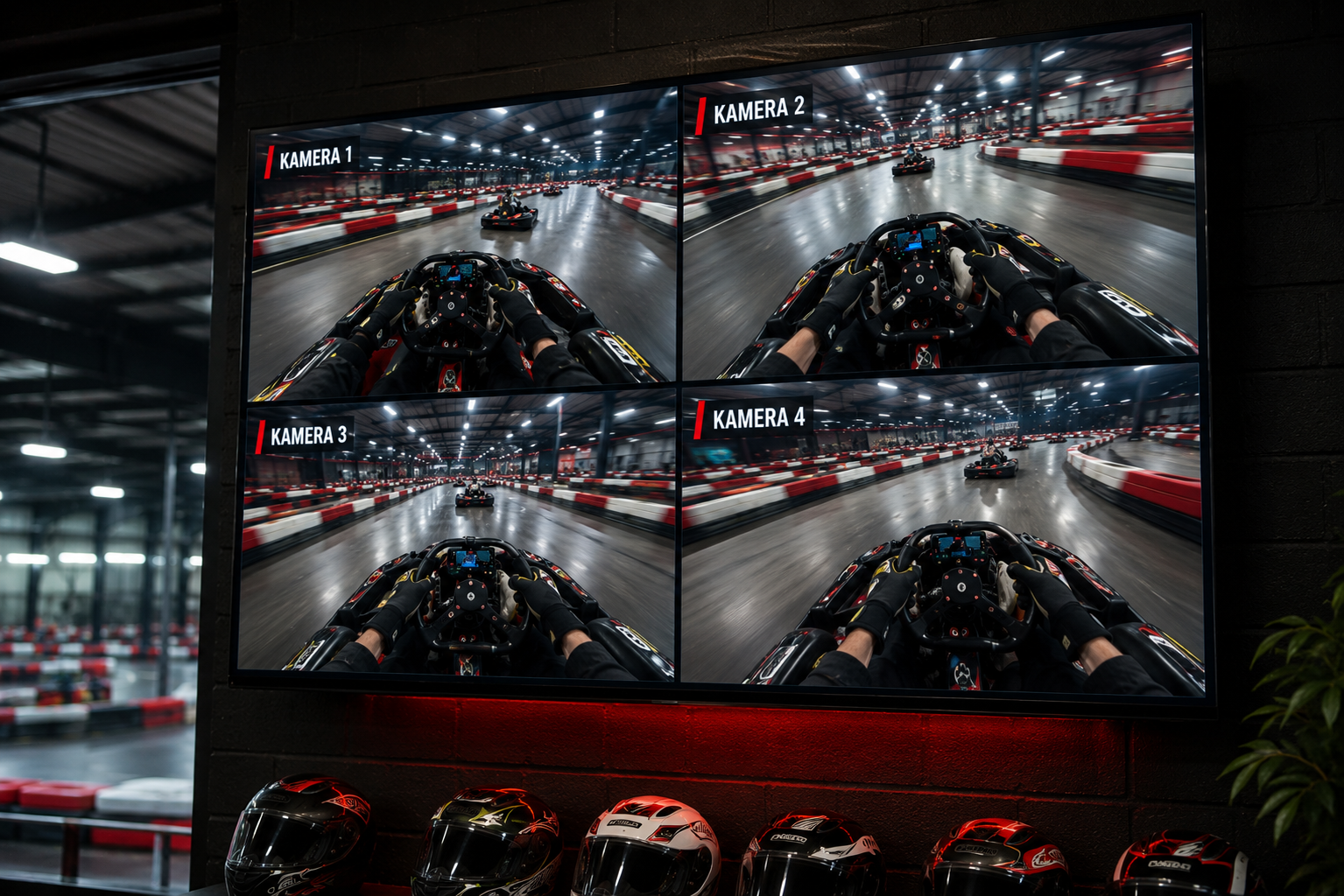 Élő onboard képek monitoron