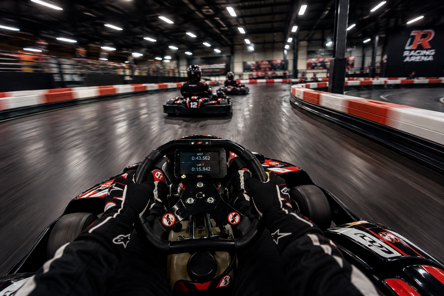 Onboard gokart felvétel verseny közben